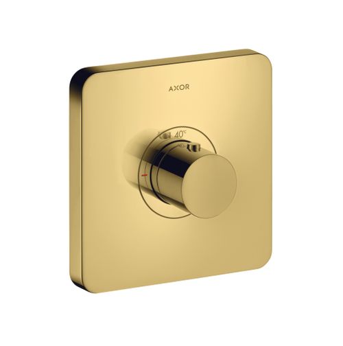 AXOR-HG-AXOR-ShowerSelect-Thermostat-HighFlow-Unterputz-softcube-Polished-Gold-Optic-36711990 gallery number 1